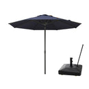 PURPLE LEAF Luxury Market Patio Umbrella, Hydraulic Lift System, Umbrella Base with Wheels