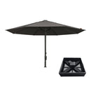 PURPLE LEAF Luxury Market Patio Umbrella, Hydraulic Lift System, Umbrella Base with Wheels