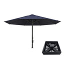 PURPLE LEAF Luxury Market Patio Umbrella, Hydraulic Lift System, Umbrella Base with Wheels