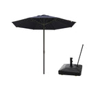 PURPLE LEAF Luxury Market Patio Umbrella, Hydraulic Lift System, Umbrella Base with Wheels