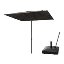PURPLE LEAF Luxury Market Patio Umbrella, Hydraulic Lift System, Umbrella Base with Wheels