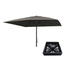 PURPLE LEAF Luxury Market Patio Umbrella, Hydraulic Lift System, Umbrella Base with Wheels