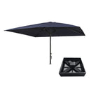 PURPLE LEAF Luxury Market Patio Umbrella, Hydraulic Lift System, Umbrella Base with Wheels