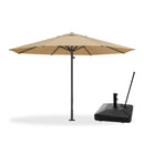 PURPLE LEAF Luxury Market Patio Umbrella, Hydraulic Lift System, Umbrella Base with Wheels