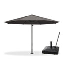 PURPLE LEAF Luxury Market Patio Umbrella, Hydraulic Lift System, Umbrella Base with Wheels