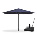 PURPLE LEAF Luxury Market Patio Umbrella, Hydraulic Lift System, Umbrella Base with Wheels
