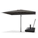 PURPLE LEAF Luxury Market Patio Umbrella, Hydraulic Lift System, Umbrella Base with Wheels