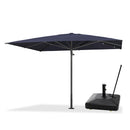PURPLE LEAF Luxury Market Patio Umbrella, Hydraulic Lift System, Umbrella Base with Wheels