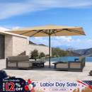 PURPLE LEAF Luxury Market Umbrella Heavy-Duty Commercial Hydraulic Semi-Automatic Patio Umbrella
