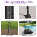 PURPLE LEAF Luxury Market Umbrella Heavy-Duty Commercial Hydraulic Semi-Automatic Patio Umbrella