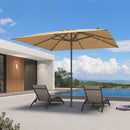 PURPLE LEAF Luxury Market Umbrella Heavy-Duty Commercial Hydraulic Semi-Automatic Patio Umbrella
