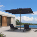PURPLE LEAF Luxury Market Umbrella Heavy-Duty Commercial Hydraulic Semi-Automatic Patio Umbrella