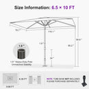 PURPLE LEAF Luxury Market Umbrella Heavy-Duty Commercial Hydraulic Semi-Automatic Patio Umbrella