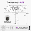 PURPLE LEAF Luxury Market Umbrella Heavy-Duty Commercial Hydraulic Semi-Automatic Patio Umbrella
