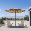 PURPLE LEAF Luxury Market Umbrella Heavy-Duty Commercial Hydraulic Semi-Automatic Patio Umbrella