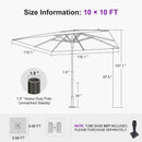 PURPLE LEAF Luxury Market Umbrella Heavy-Duty Commercial Hydraulic Semi-Automatic Patio Umbrella