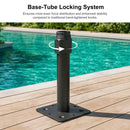 PURPLE LEAF Luxury Market Umbrella Sleeve Base for 1.9" Pole Umbrella ZY03-BSAT-JT-48