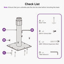 PURPLE LEAF Luxury Market Umbrella Sleeve Base for 1.9" Pole Umbrella ZY03-BSAT-JT-48