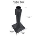 PURPLE LEAF Luxury Market Umbrella Sleeve Base for 1.9" Pole Umbrella ZY03-BSAT-JT-48