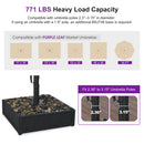 PURPLE LEAF Luxury Outdoor Market Patio Umbrella Base with Wheels ZY03-BSAT-WK-400
