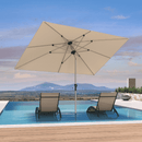 PURPLE LEAF Hailar Deluxe Aluminum Market Umbrella, Outdoor Table Umbrella for Patio, Porch