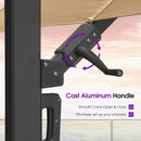 PURPLE LEAF Offset Cantilever Patio Umbrella with Charcoal Metal Frame, Vented Canopy for Yard Garden