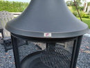 PURPLE LEAF Outdoor Fireplace Wood Burning Fire Pit with Chimney Spark Screen and Grill Grate for Patio Backyard