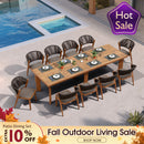 PURPLE LEAF 7 / 9 / 11 pcs Outdoor Dining Set Patio Dining Furniture for Lawn Backyard Deck Brown