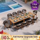 PURPLE LEAF 7 / 9 / 11 pcs Outdoor Dining Set Patio Dining Furniture for Lawn Backyard Deck Brown