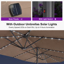 PURPLE LEAF Double-Sided Market Umbrella with Light Large Patio Umbrellas with Base