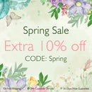 Spring sale promotional banner with flowers and butterflies on a light background
