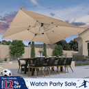 PURPLE LEAF Large Rectangular Porch Umbrella Outside Cantilever Patio Yard Umbrella