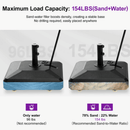 PURPLE LEAF Luxury Market Patio Umbrella, Hydraulic Lift System, Umbrella Base with Wheels