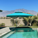 PURPLE LEAF Large Rectangular Porch Umbrella Outside Cantilever Patio Yard Umbrella