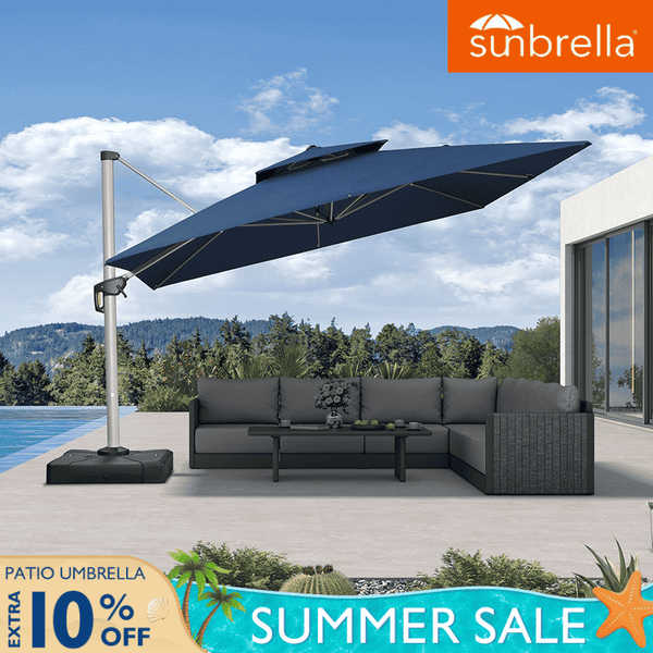 PURPLE LEAF Premium Patio Umbrella Classic SUNBRELLA Cantilever Umbrellas