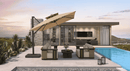 PURPLE_LEAF_Provence_Series_Offset_Cantilever_Patio_Umbrella_with_Bronze_Aluminum_Frame. 9 X 12FT patio umbrella, best partner for your poolside and backyard!