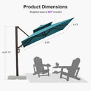 PURPLE LEAF Provence Series Offset Cantilever Patio Umbrella with Bronze Aluminum Frame, Vented Canopy for Deck, Pool and Café