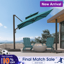 PURPLE_LEAF_Provence_Series_Offset_Cantilever_Patio_Umbrella_with_Bronze_Aluminum_Frame_Vented_Canopy_for_Deck_Pool_and_Cafe-0808TB