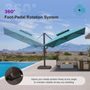 PURPLE LEAF Provence Series Offset Cantilever Patio Umbrella with Bronze Aluminum Frame, Vented Canopy for Deck, Pool and Café
