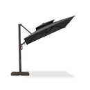 PURPLE LEAF Provence Series Offset Cantilever Patio Umbrella with Bronze Aluminum Frame, Vented Canopy for Deck, Pool and Café