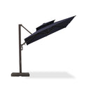 PURPLE LEAF Provence Series Offset Cantilever Patio Umbrella with Bronze Aluminum Frame, Vented Canopy for Deck, Pool and Café