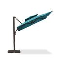 PURPLE LEAF Provence Series Offset Cantilever Patio Umbrella with Bronze Aluminum Frame, Vented Canopy for Deck, Pool and Café