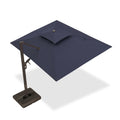 PURPLE LEAF Provence Series Offset Cantilever Patio Umbrella with Bronze Aluminum Frame, Vented Canopy for Deck, Pool and Café