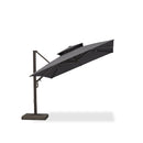 PURPLE LEAF Provence Series Offset Cantilever Patio Umbrella with Bronze Aluminum Frame, Vented Canopy for Deck, Pool and Café