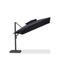 PURPLE LEAF Provence Series Offset Cantilever Patio Umbrella with Bronze Aluminum Frame, Vented Canopy for Deck, Pool and Café