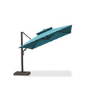 PURPLE LEAF Provence Series Offset Cantilever Patio Umbrella with Bronze Aluminum Frame, Vented Canopy for Deck, Pool and Café
