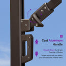 PURPLE LEAF Provence Series Offset Cantilever Patio Umbrella with Bronze Aluminum Frame, Vented Canopy for Deck, Pool and Café