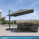 PURPLE LEAF Provence Series Patio Umbrella with Rectangular Pole, Cantilever Umbrella for Outdoor Garden & Pool