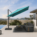 PURPLE LEAF Provence Series Patio Umbrella with Rectangular Pole, Cantilever Umbrella for Outdoor Garden & Pool