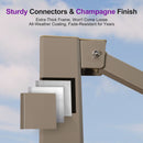 PURPLE LEAF Provence Series Outdoor Cantilever Patio Umbrella with Champagne Gold Frame for Terrace, Deck & Lounge